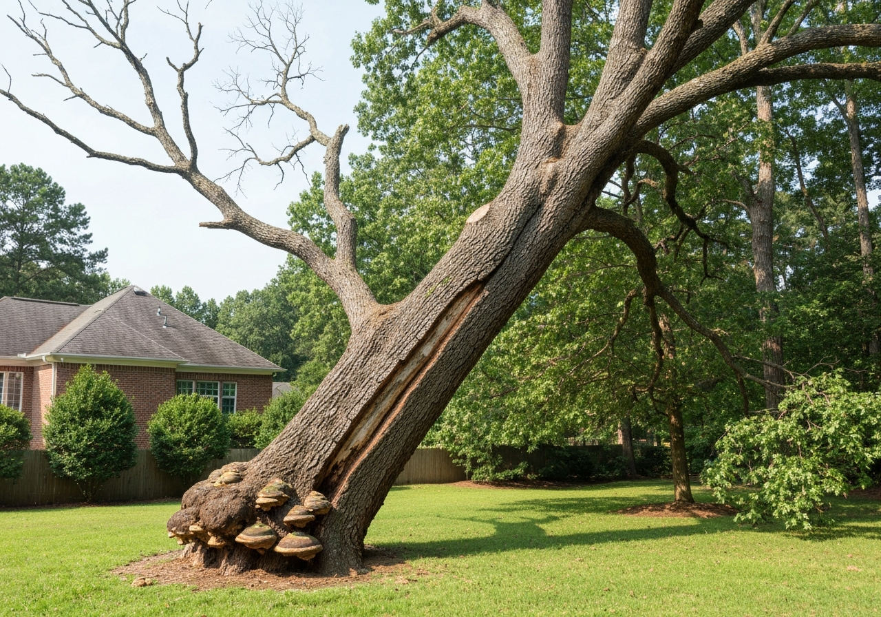 Is It Time? Spot the **6 signs your tree needs removal Charlotte NC** for a Safer Yard
