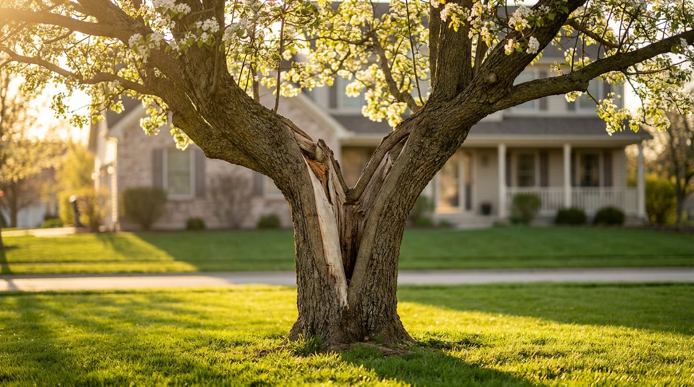 Bradford pear removal Union County: when trunks split
