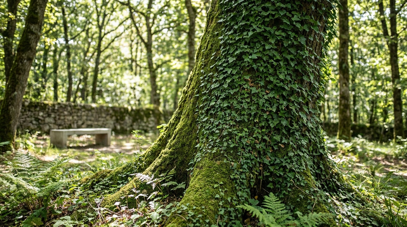 English ivy on tree trunks: Cut It at the Base