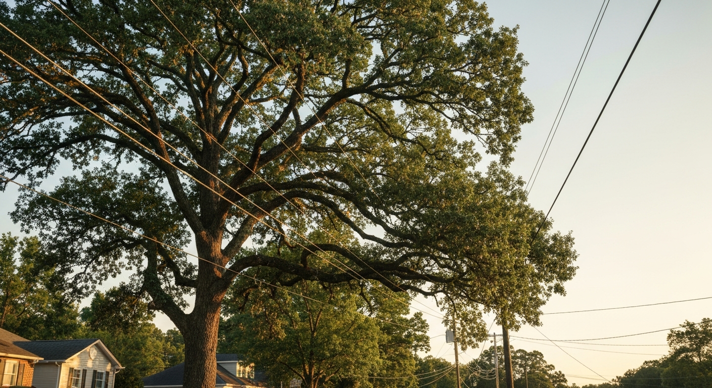 Tree Near Power Lines in Waxhaw NC: Who Trims It, Who Pays